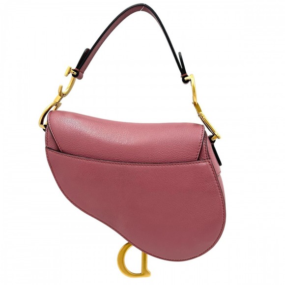 Christian Dior Saddle Bag Mini Leather Pink - Picture 2 of 8